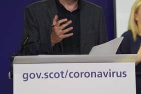 National Clinical Director Jason Leitch at a Scottish Government Covid-19 press conference at St Andrew's House, Edinburgh, in 2021