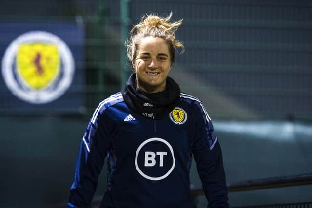 Sophie Howard during a Scotland Women's training session at the Oriam, on November 23, 2021, in Edinburgh, Scotland.  (Photo by Craig Foy / SNS Group)