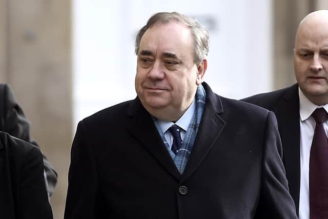 First Minister Alex Salmond arrived at Edinburgh High Court this morniing on day eleven of his trial.