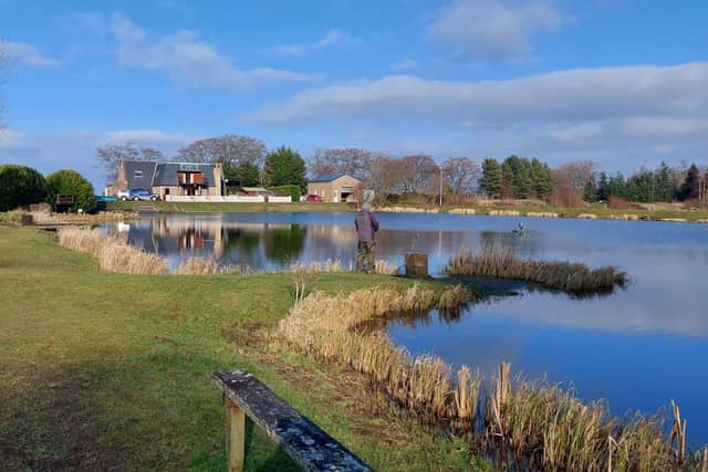 Bowden Springs fishery near Linlithgow in the winter sunshine. Picture: Nigel Duncan