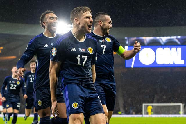 Stuart Armstrong boosted his hopes of making Scotland's Euro 2024 squad with a goal against Norway. (Photo by Alan Harvey / SNS Group)