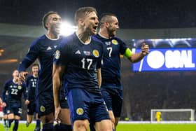 Stuart Armstrong boosted his hopes of making Scotland's Euro 2024 squad with a goal against Norway. (Photo by Alan Harvey / SNS Group)