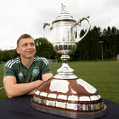 GLASGOW, SCOTLAND - JUNE 01: Alistair Johnston during a Celtic Scottish Cup photocall at Lennoxtown, on June 01, 2023, in Glasgow, Scotland. (Photo by Craig Williamson / SNS Group)