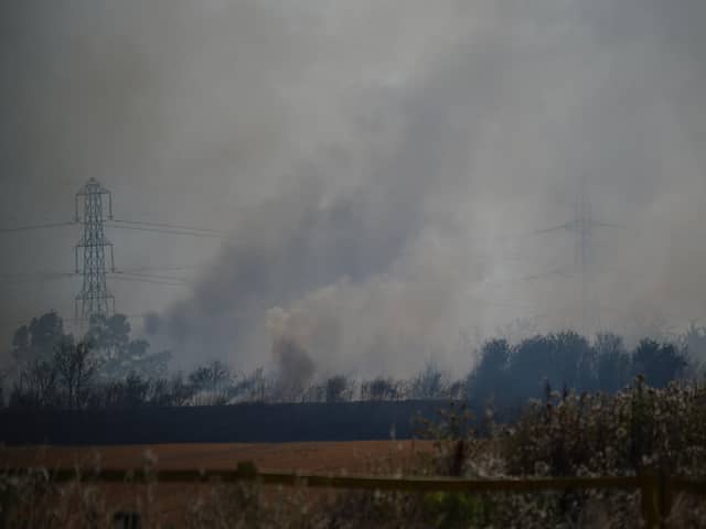 Fires like this one in Wennington, east London, prompted the fire brigade to declare a major incident (Picture: Yui Mok/PA)