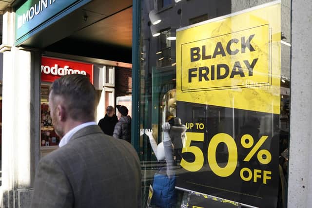 Households are likely delaying Christmas-related spending in the hope of grabbing a bargain during Black Friday discounting.