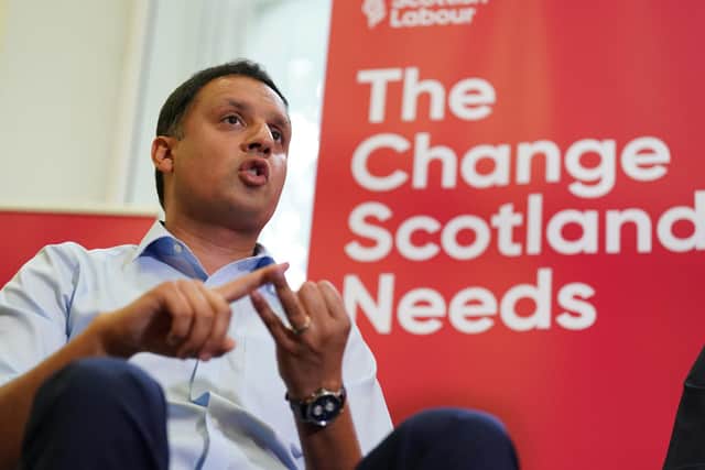 Scottish Labour leader Anas Sarwar at an 'In Conversation' event in Glasgow on Tuesday to discuss what a Labour government would mean for the people of Scotland. PIC:  Andrew Milligan/PA Wire