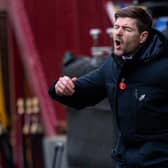 Rangers manager Steven Gerrard shows his frustration during his team's 1-1 draw against Motherwell at Fir Park. (Photo by Craig Williamson / SNS Group)
