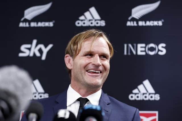 Scott Robertson speaks to media after being announced as the next All Blacks coach.