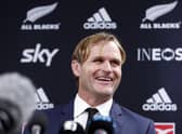 Scott Robertson speaks to media after being announced as the next All Blacks coach.
