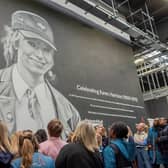 The mural commemorating Karen Harrison at London Euston Station. (Photo by Avanti West Coast)