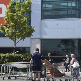 B&Q stores were busy as Scotland entered phase one of coming out of lockdown last spring. Picture: Lisa Ferguson