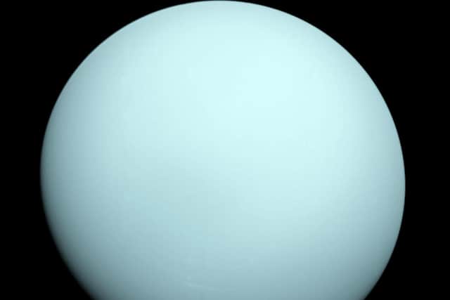 Uranus as seen from Voyager 2, as scientists have explained why, despite having much in common, Uranus and Neptune have very different appearances. Picture: NASA/JPL/PA Wire