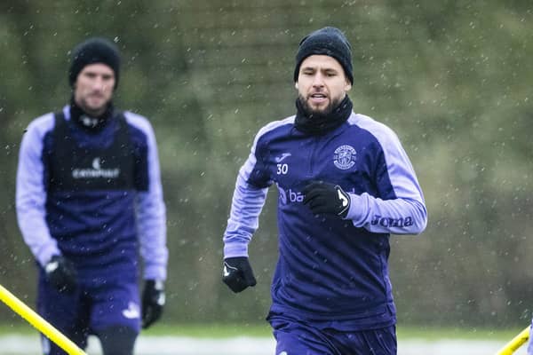 Emiliano Marcondes during a Hibernian training session. Photo by Paul Devlin / SNS Group