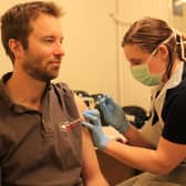 Edinburgh man Matthew Phillips definitely made sure he was indoors when he rolled up his sleeve for his Covid jab – delivered to him at the South Pole.