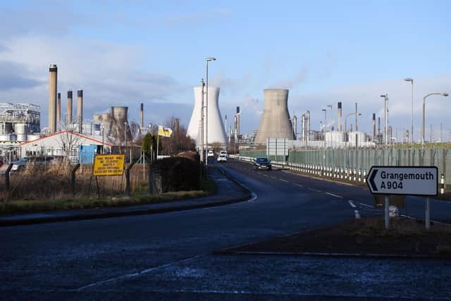The Grangemouth oil refinery is due to close next year. Image: Michael Gillen/National World.