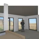 An impression of how the temporary structure at Dunnet Bay Distillers could look.
