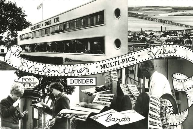 A promotional postcard for Dundee printing and photography firm Valentines.