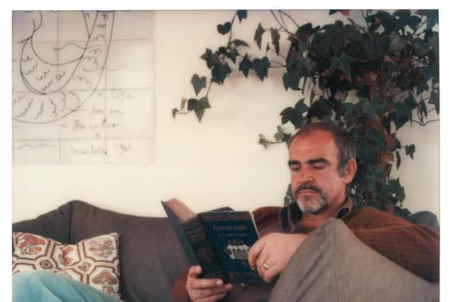 Sean Connery reading. Courtesy: The Sean Connery Foundation
