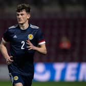 Calvin Ramsay in action for Scotland during a UEFA Under-21 Championship Qualifier between Scotland and Turkey at Tynecastle. (Photo by Craig Foy / SNS Group)