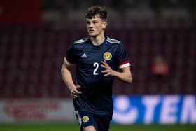 Calvin Ramsay in action for Scotland during a UEFA Under-21 Championship Qualifier between Scotland and Turkey at Tynecastle. (Photo by Craig Foy / SNS Group)