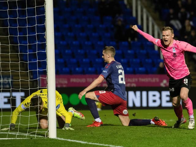 Inverness' Billy McKay scores to make it 2-1 against Kilmarnock.