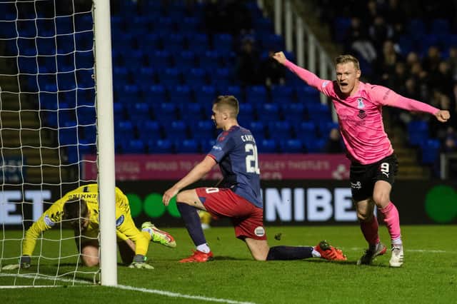 Inverness' Billy McKay scores to make it 2-1 against Kilmarnock.