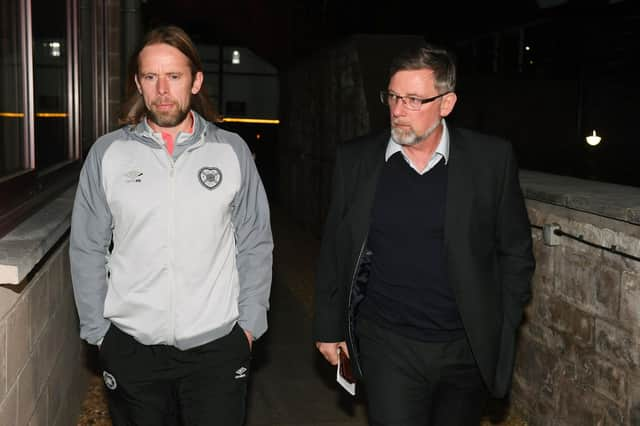 Austin MacPhee (left) was assistant to Craig Levein at Hearts.