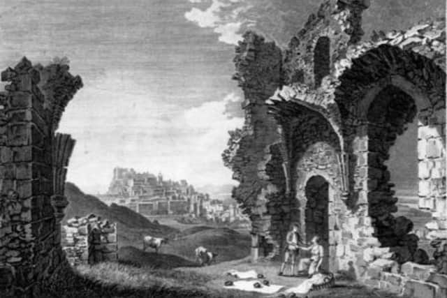An engraving by Thomas Hearne dated 1779 shows the chapel was already in a ruinous state.
