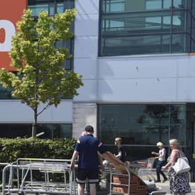 Shoppers returning to a B&Q branch in Scotland during summer 2020 following the initial lockdown as stores were classified as essential. Picture: Lisa Ferguson