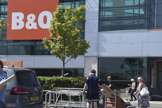 Shoppers returning to a B&Q branch in Scotland during summer 2020 following the initial lockdown as stores were classified as essential. Picture: Lisa Ferguson