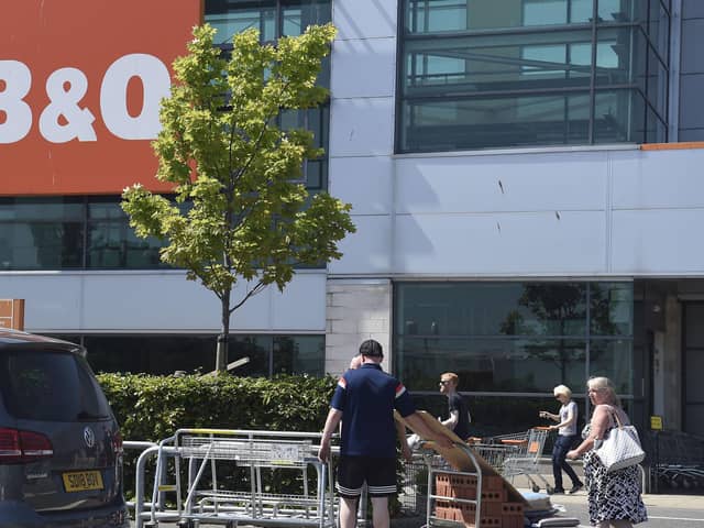 Shoppers returning to a B&Q branch in Scotland during summer 2020 following the initial lockdown as stores were classified as essential. Picture: Lisa Ferguson