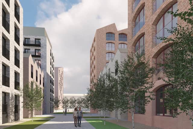 Industrial sites in Leith Docks are planned to be transformed into a new neighbourhood for up to 800 homes at Harbour 31.