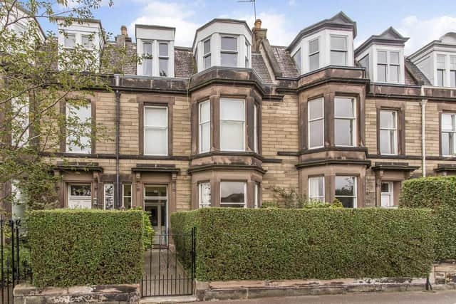 Kerbside shot of the traditional terrace on Netherby Road