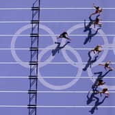 An aerial view of athletes competing during the Women's Heptathlon 100m Hurdles at the Olympics in Paris. The Games have been just one highlight in a fantastic summer of sport (Picture: Richard Heathcote/Getty Images)