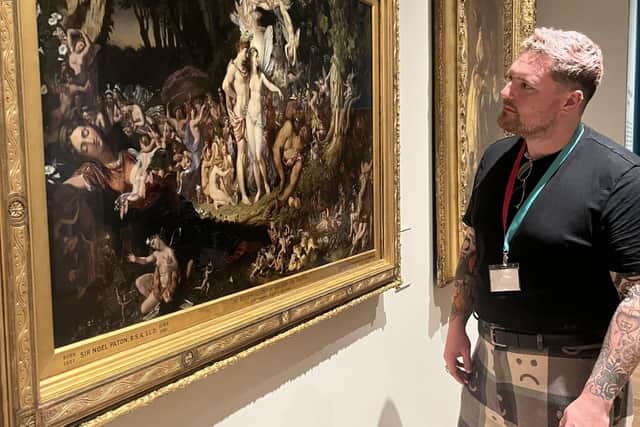 Stefan Kellhofer looking at his favourite painting