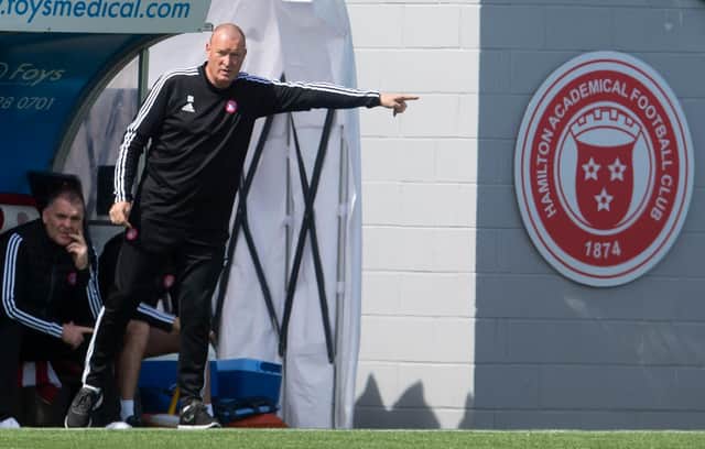 Hamilton boss Brian Rice will now prepare to get the team back into the Premiership after relegation. Picture: SNS