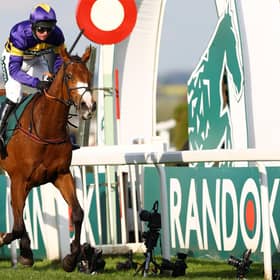Corach Rambler, ridden by Derek Fox, winning Saturday's Grand National at Merseyside's Aintree Racecourse (Photo by Michael Steele/Getty Images)