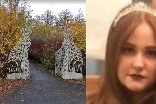 Amber Gibson was found dead near Cadzow Glen in Hamilton on Sunday.