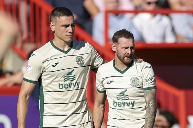 Hibs duo Lewis Miller and Martin Boyle are likely to miss a number of matches after the winter break due to Australia's involvement in the Asian Cup. (Photo by Ewan Bootman / SNS Group)