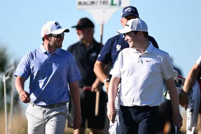 Ewen Ferguson an Bob MacIntyre are both on a Great Britain and Ireland team that is being captained by Tommy Fleetwood at Abu Dhabi Golf Club. Picture: Stuart Franklin/Getty Images.