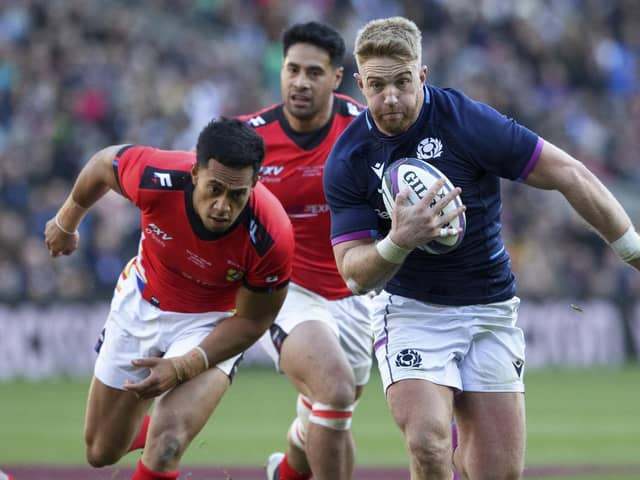Kyle Steyn scored four tries for Scotland in a 60-14 win over Tonga two years ago at Murrayfield.