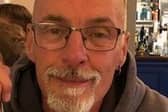 When last seen, Robert was wearing a black motorcycle jacket with green inlays, black jeans and brown boots.