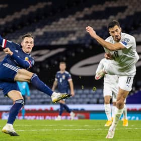 Lawrence Shankland in action for Scotland against Israel earlier this month (Photo by Craig Williamson / SNS Group) (Photo by Craig Williamson / SNS Group)