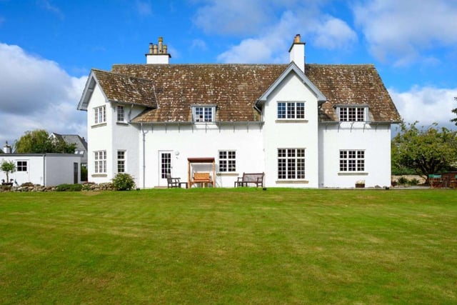 Located in St Andrews' Hepburn Gardens and boasting one of the towns largest gardens, this nine bedroom arts and crafts house was designed by Mills and Shepherd. A private drive leads to the house, which also has five bathrooms and four public rooms. There's also a double garage, with the property on the market for offers over £2.95 million.