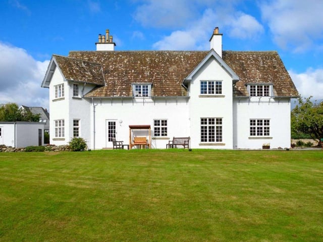 Located in St Andrews' Hepburn Gardens and boasting one of the towns largest gardens, this nine bedroom arts and crafts house was designed by Mills and Shepherd. A private drive leads to the house, which also has five bathrooms and four public rooms. There's also a double garage, with the property on the market for offers over £2.95 million.