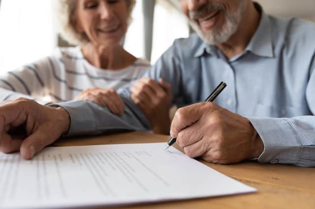 Making a will in Scotland: What it covers, who can help, and how much it will cost. Stock image