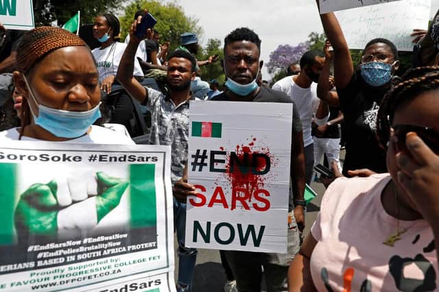 Protestors have been calling for an end to the Special Anti-Robbery Squad (SARS) unit in Nigeria (Getty Images)