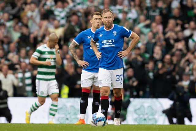 Rangers lost out heavily to Celtic in the first derby of the season.