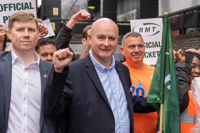 A hero for our times? RMT Secretary-General Mick Lynch joins a picket line outside London's Euston Station (Picture: Ming Yeung/Getty Images)