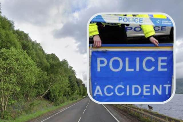 A woman and a dog have been killed in a road crash near Loch Lomond.